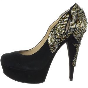 Enzo Angiolini Beaded platform pumps